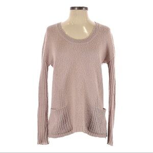 🌺 Ella Moss Mohair Wool Blend Pink Beige Knit Pullover Sweater Size XS